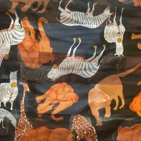 Women accessories shawl zebra Scarf Hair Scarf safari animal print # 1641 - Picture 4 of 9